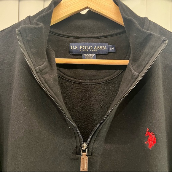 U.S. Polo Assn.  Half Zip Sweater | Large Size | Fits Medium - Picture 3 of 4